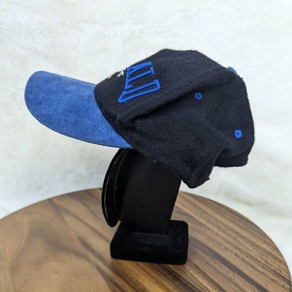 Vintage 90’s Disney Rare Donald Duck Snapback Color Block Cap Hat Wool leather - Picture 2 of 7